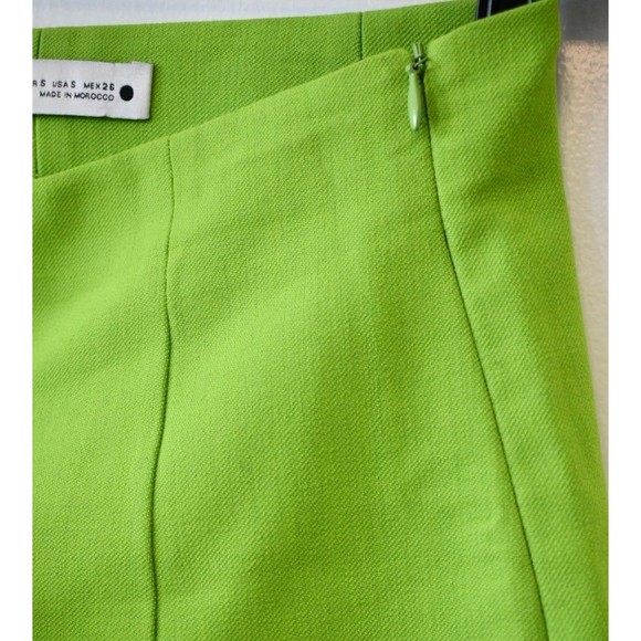 Zara high waisted skort shorts lime green apple green - Picture 5 of 9